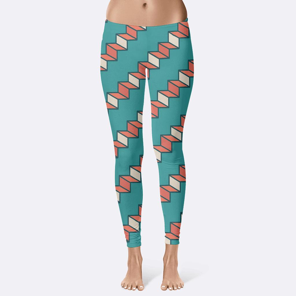 Diagonal Stepwave Array comfortable yoga leggings