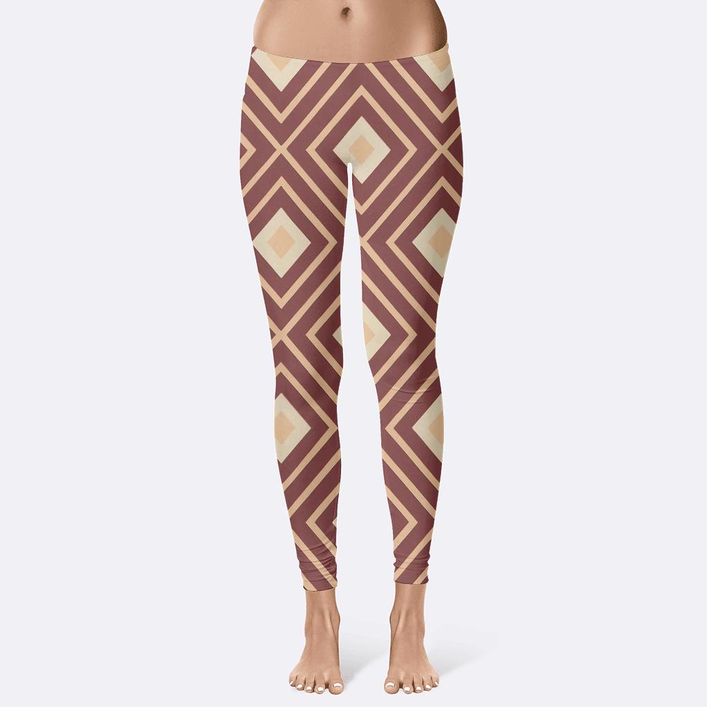 Nested Rhombus Echo Field personalized print leggings