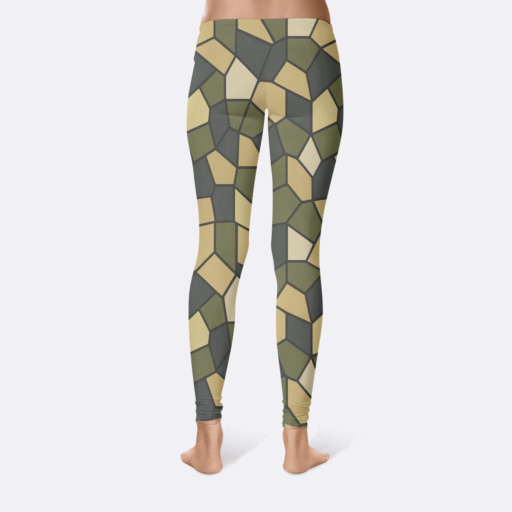 Irregular Polygon Patch Matrix personalized print leggings