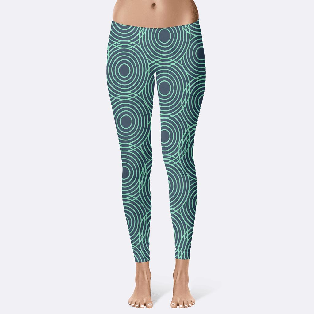 Moire Orbit Overprint unique fashion leggings