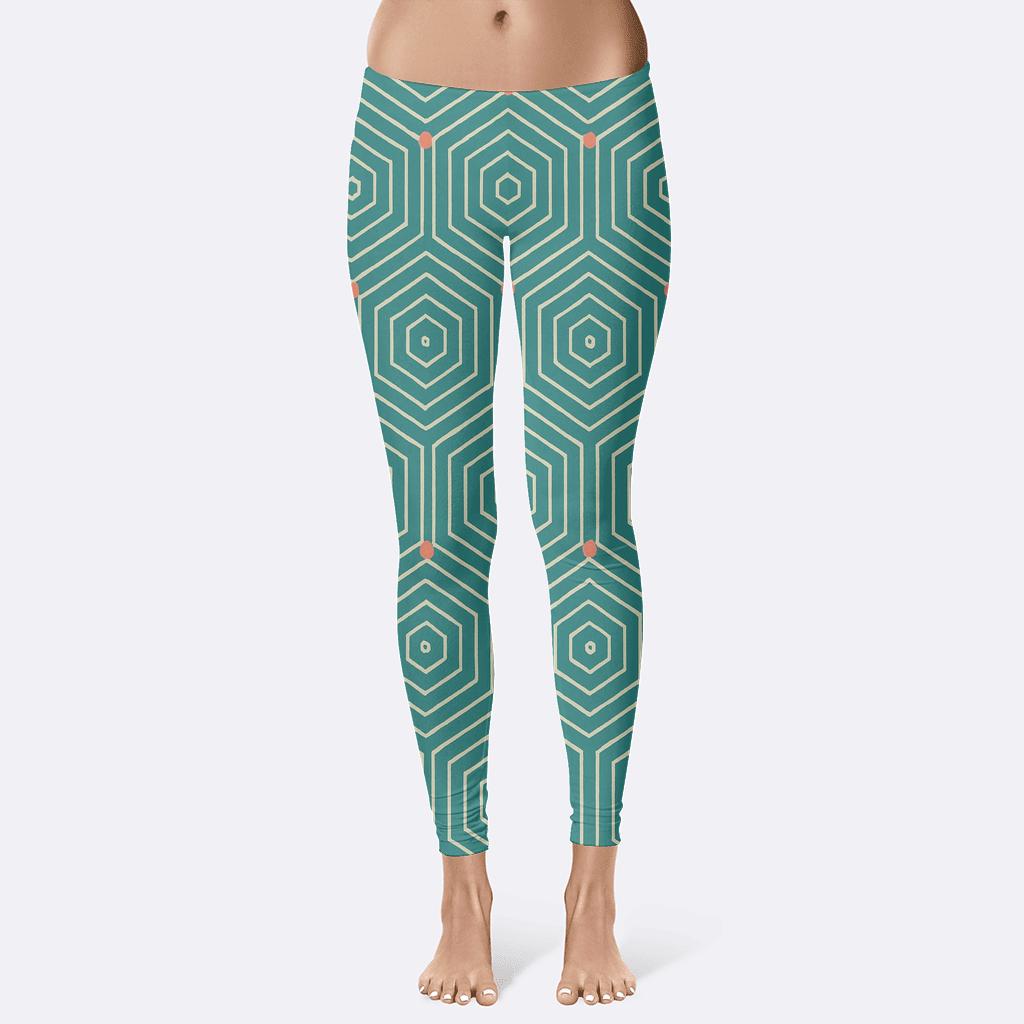 Hex Ripple Tessellation personalized print leggings