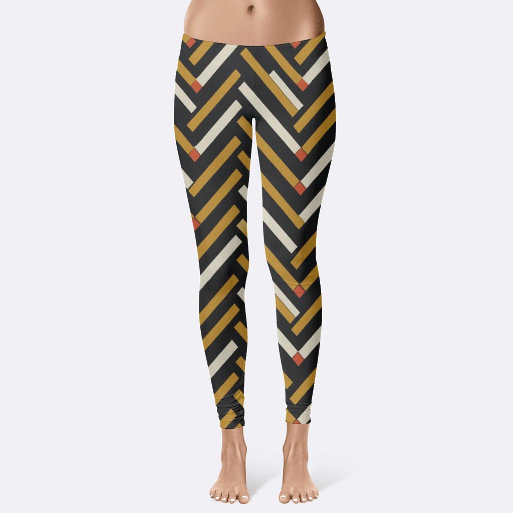 Zigzag Frequency Braid designer patterned leggings
