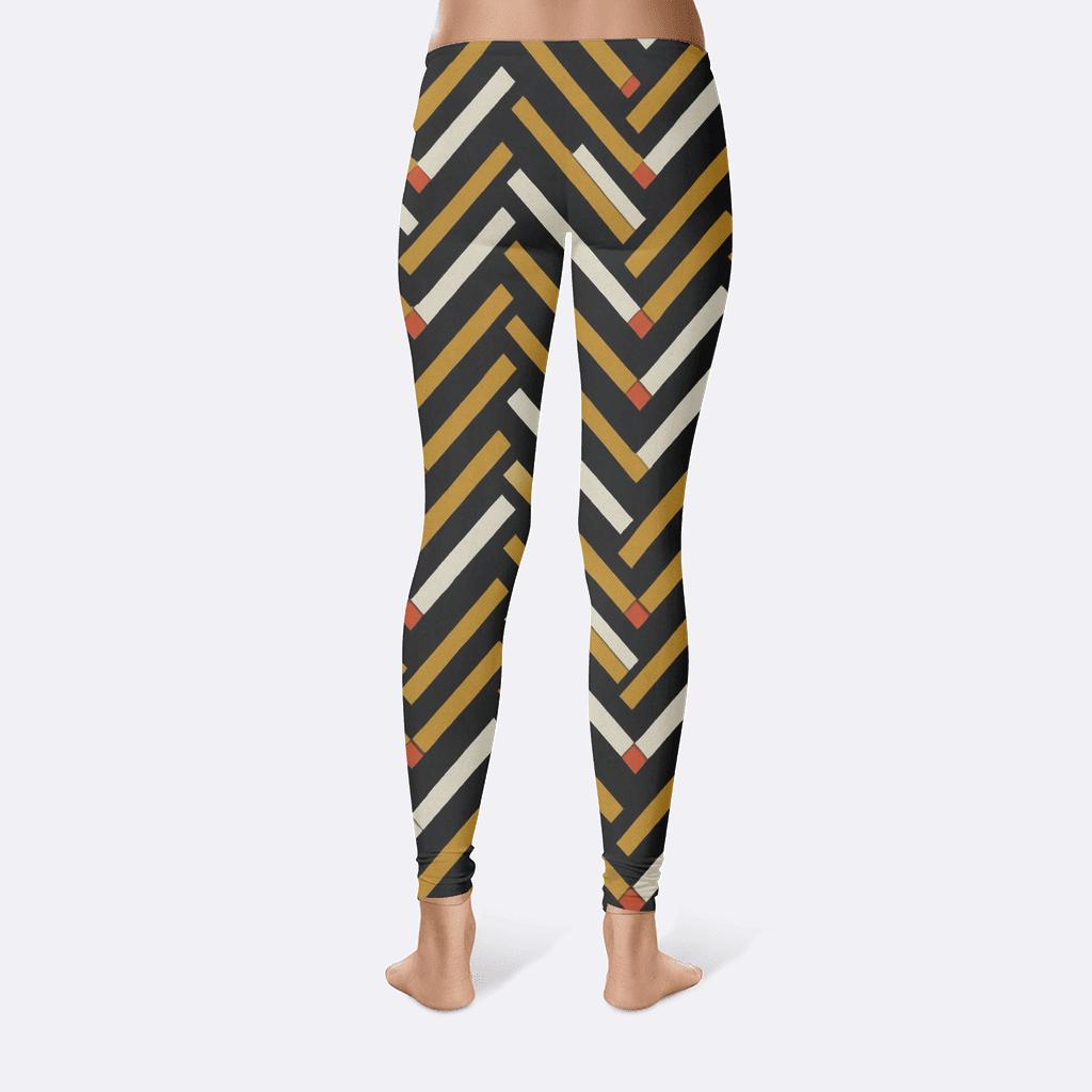 Zigzag Frequency Braid designer patterned leggings