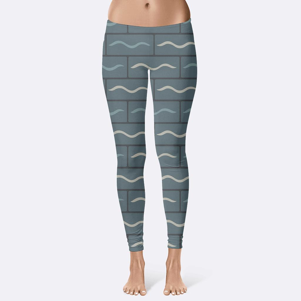 Offset Brick Ripple Matrix soft cotton leggings