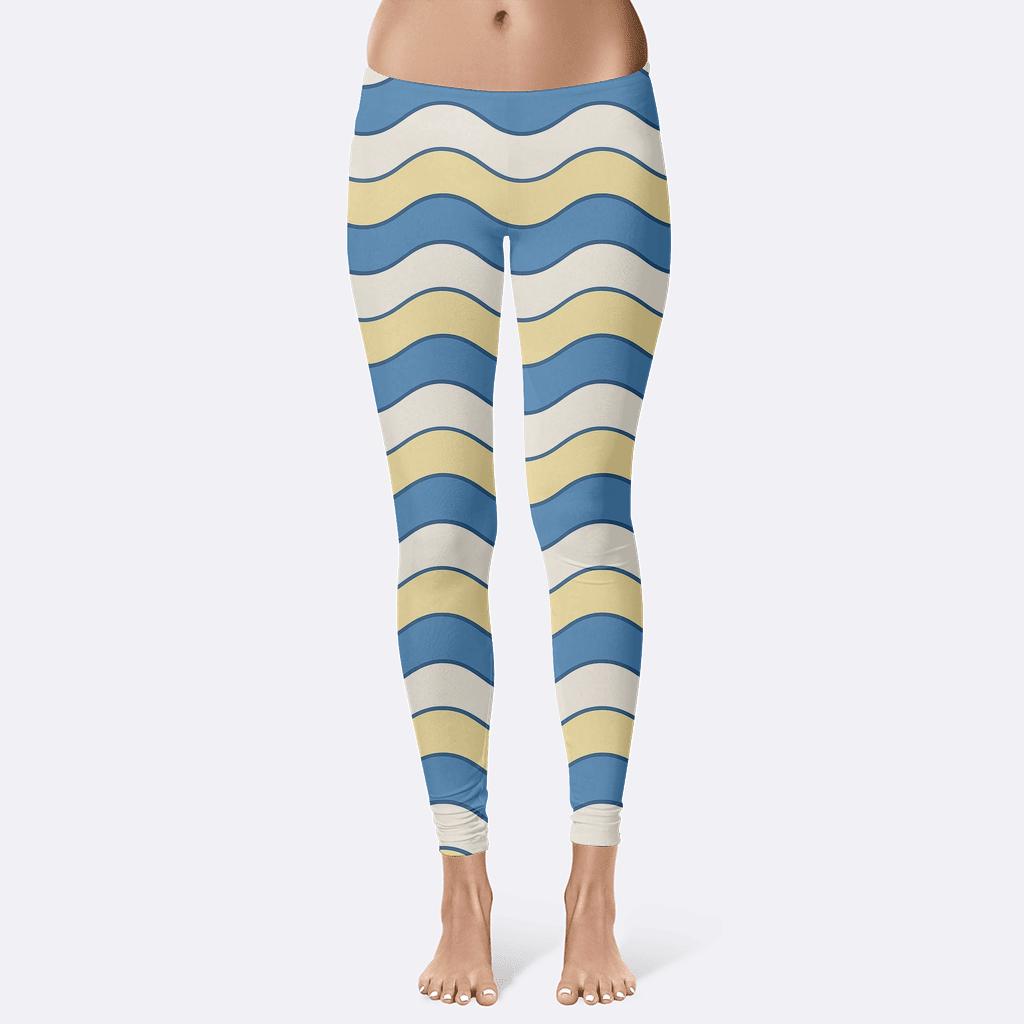 Sine Stripe Harmonic Ladder trendy athletic leggings