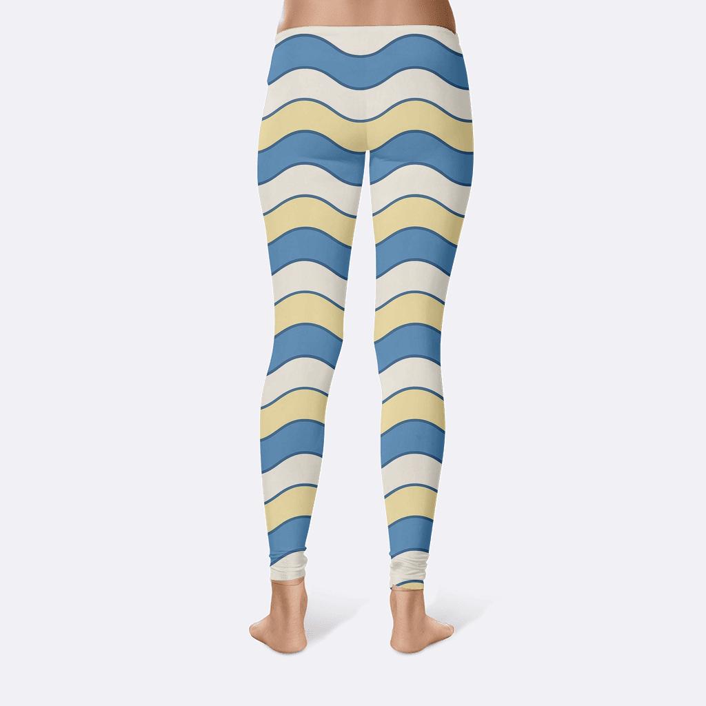 Sine Stripe Harmonic Ladder trendy athletic leggings