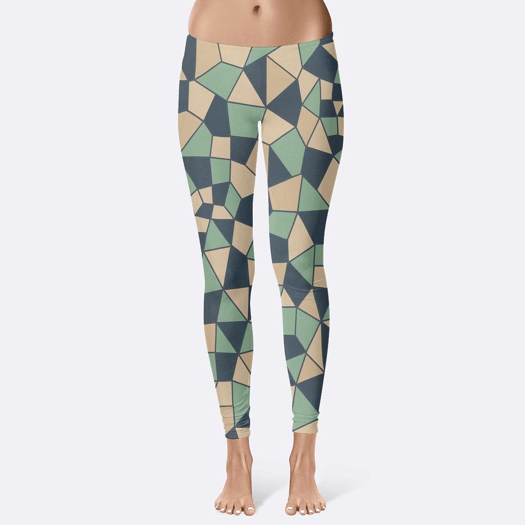 Irregular Polygon Quilt Shuffle unique fashion leggings