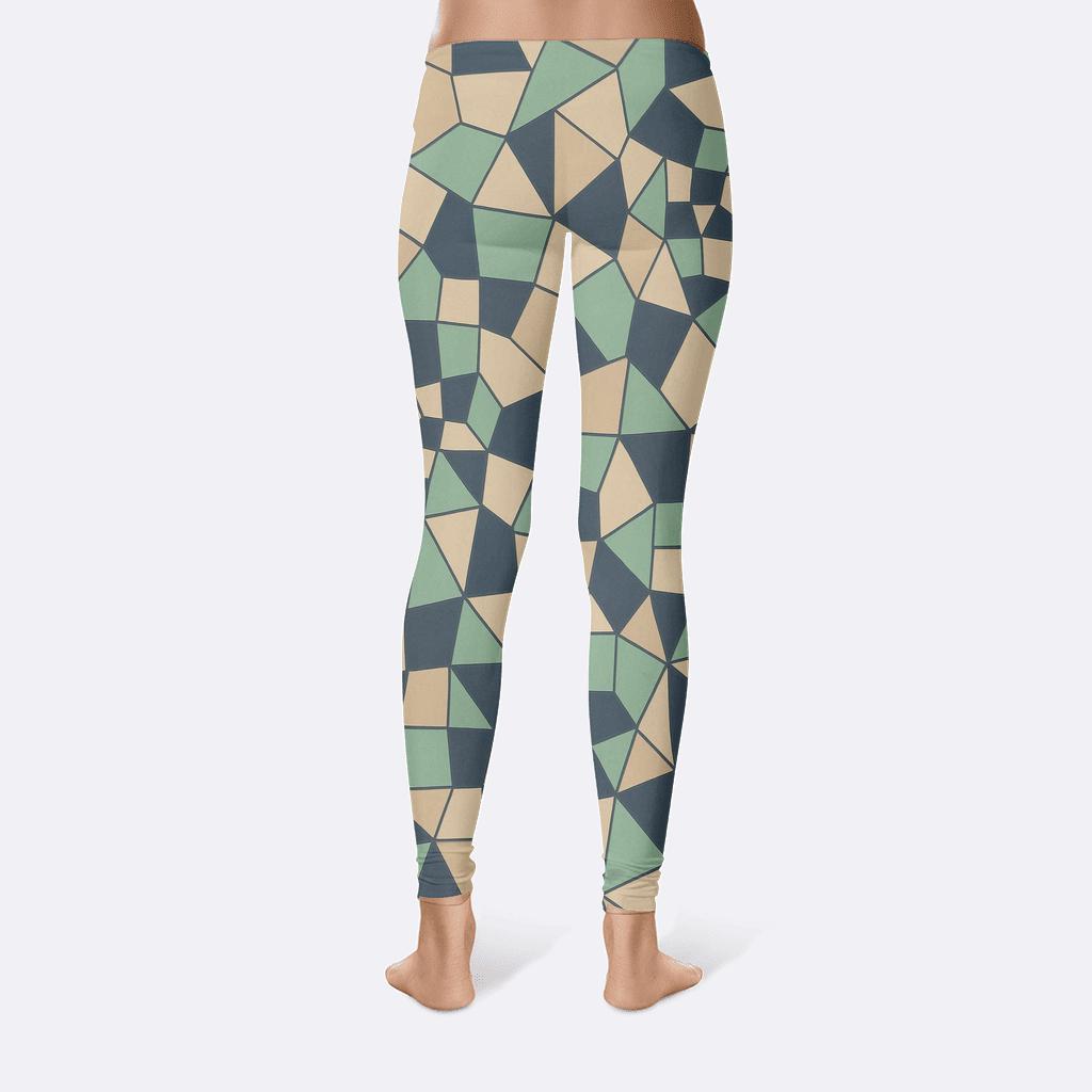 Irregular Polygon Quilt Shuffle unique fashion leggings