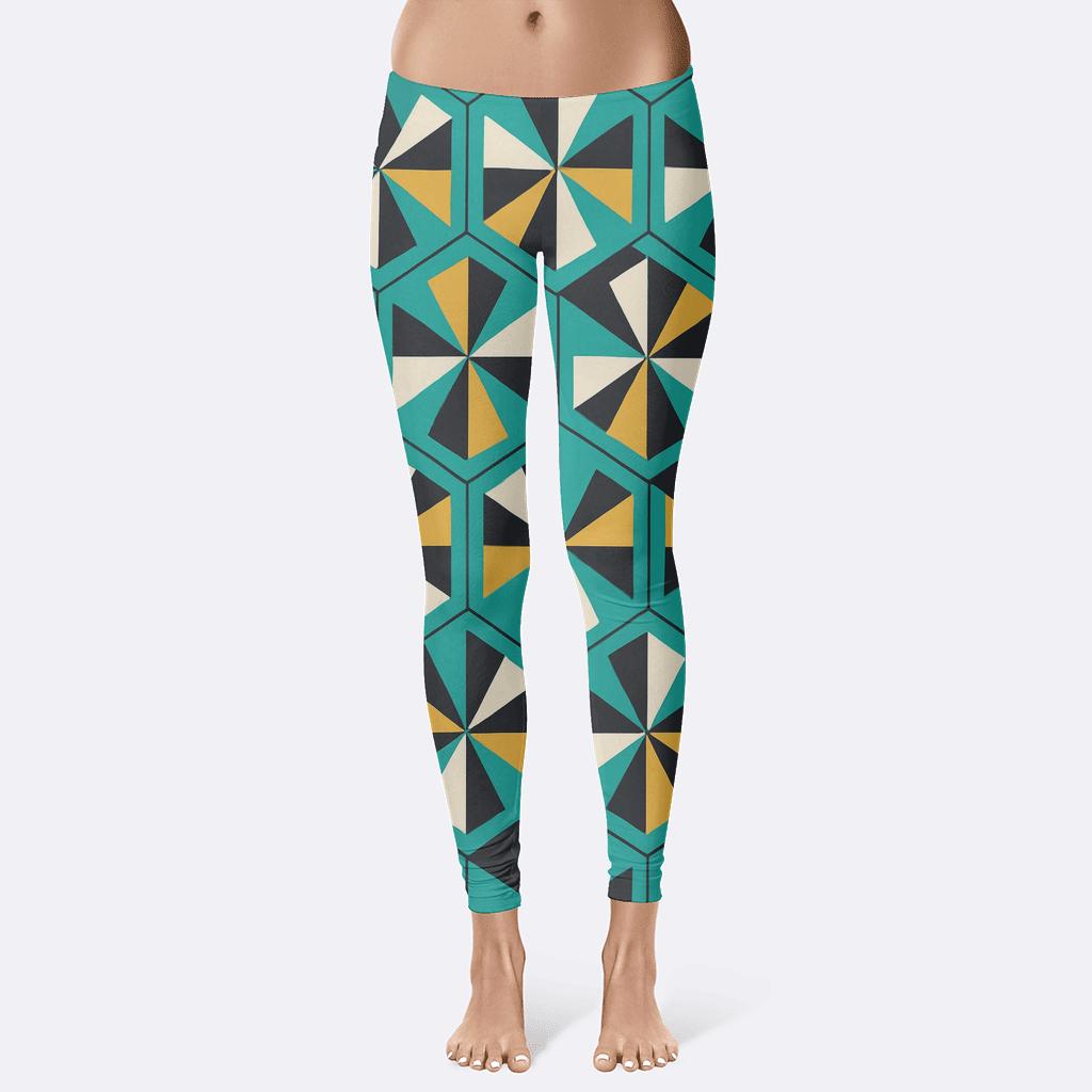 Hexagon Pinwheel Register high-waist leggings