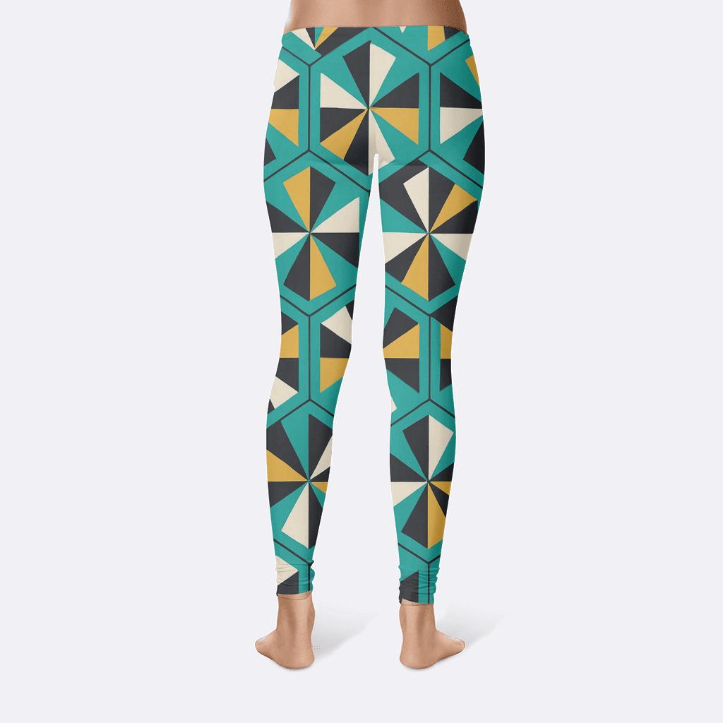 Hexagon Pinwheel Register high-waist leggings