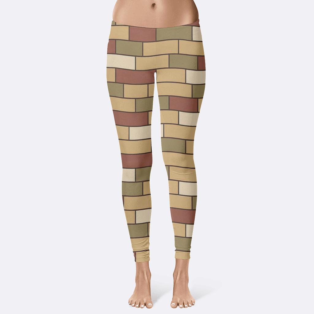 Offset Brick Ripple Lattice soft cotton leggings