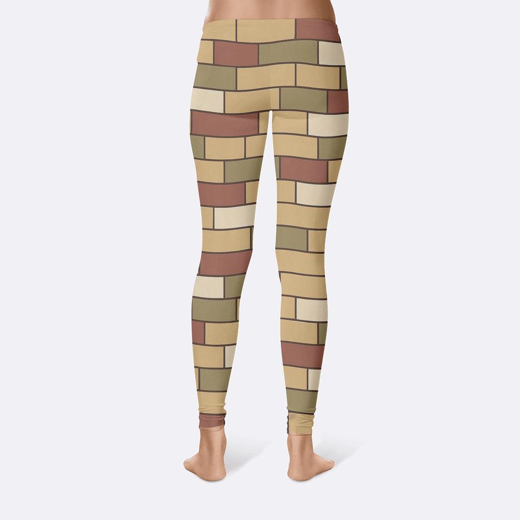 Offset Brick Ripple Lattice soft cotton leggings
