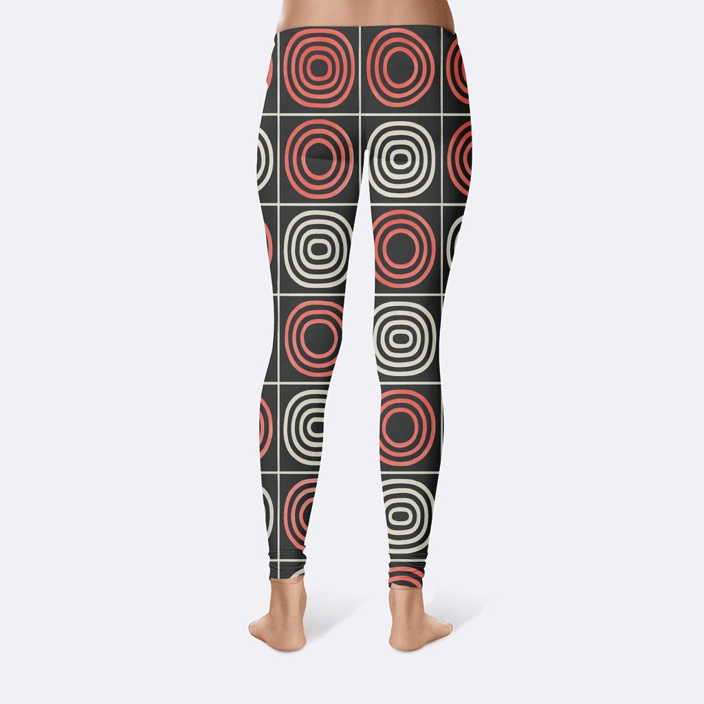 Concentric Loop Register Grid trendy athletic leggings