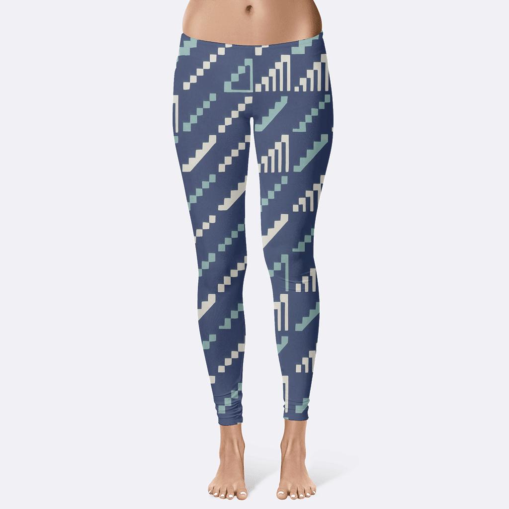 Diagonal Stair Array Matrix personalized print leggings