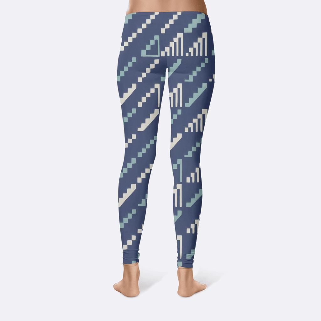 Diagonal Stair Array Matrix personalized print leggings
