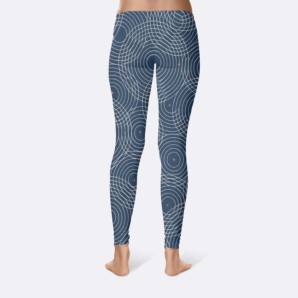 Moire Orbit Interference comfortable yoga leggings