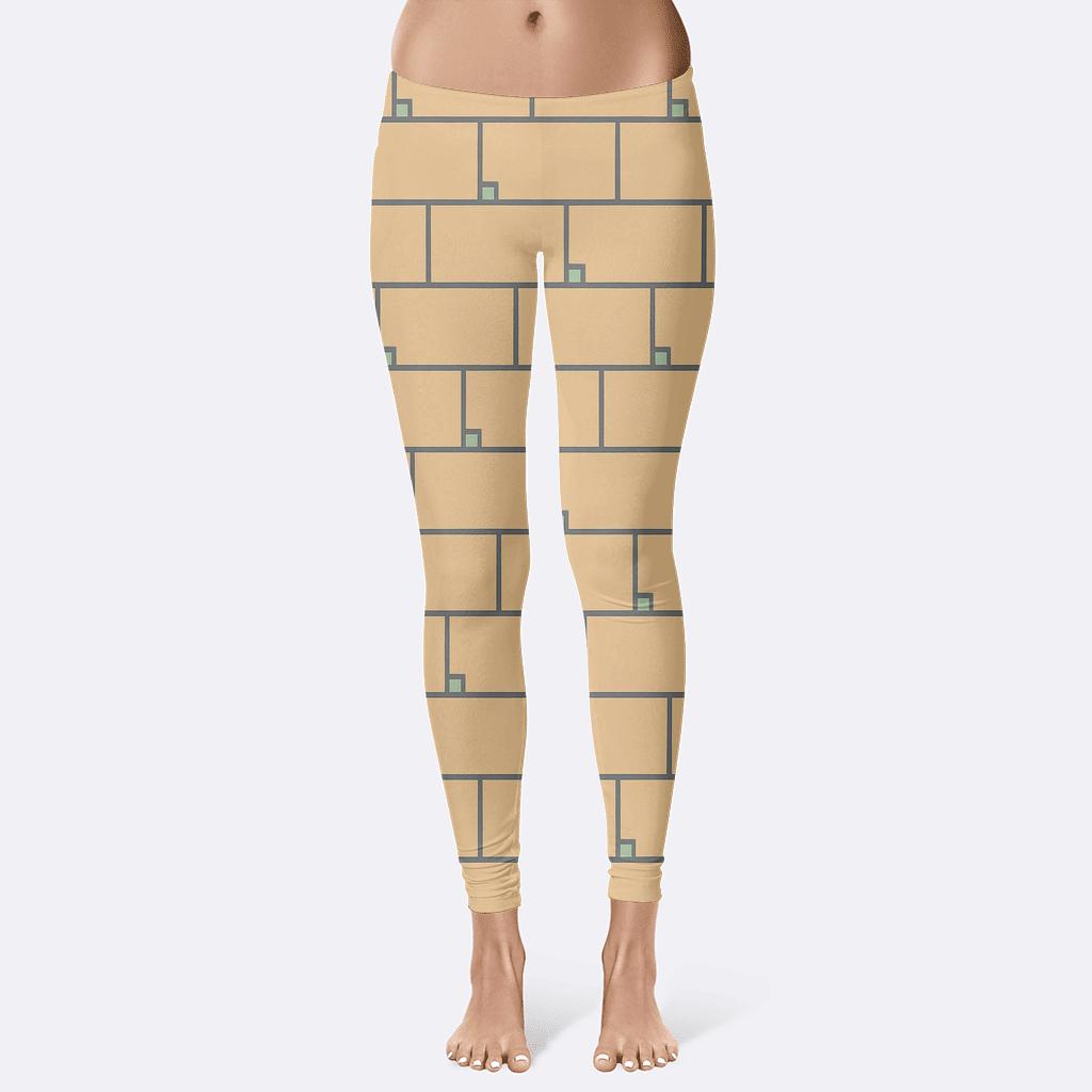 Skewed Brick Lattice Drift unique fashion leggings