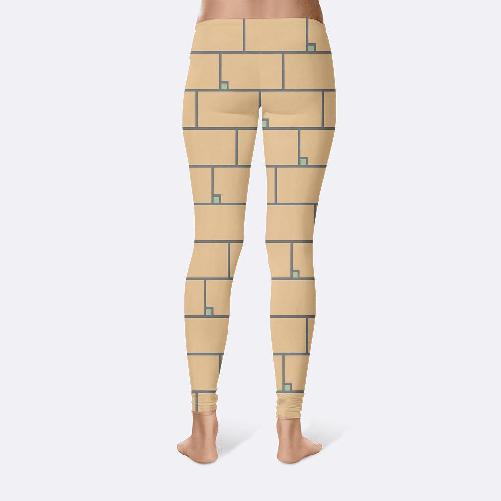 Skewed Brick Lattice Drift unique fashion leggings