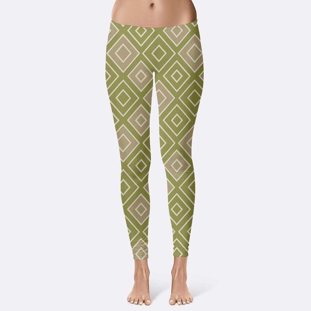 Nested Rhombus Cascade Grid custom leggings