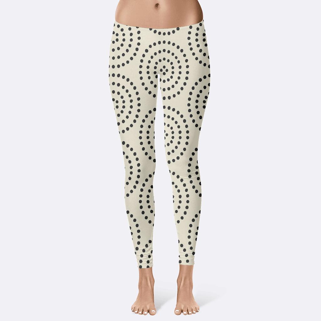 Orbiting Dot Rosette Array high-waist leggings