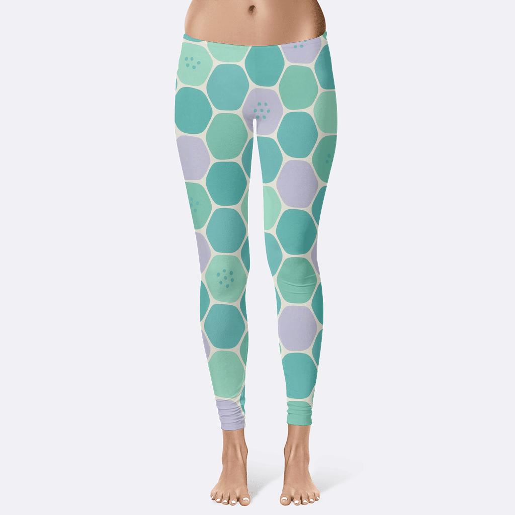 Cosmic Foam Cell Quilt custom leggings