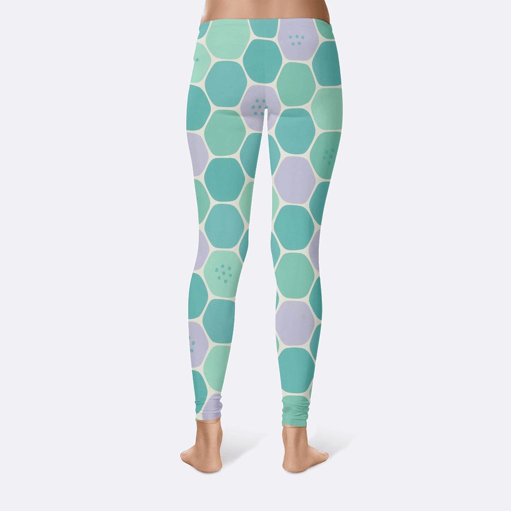 Cosmic Foam Cell Quilt custom leggings