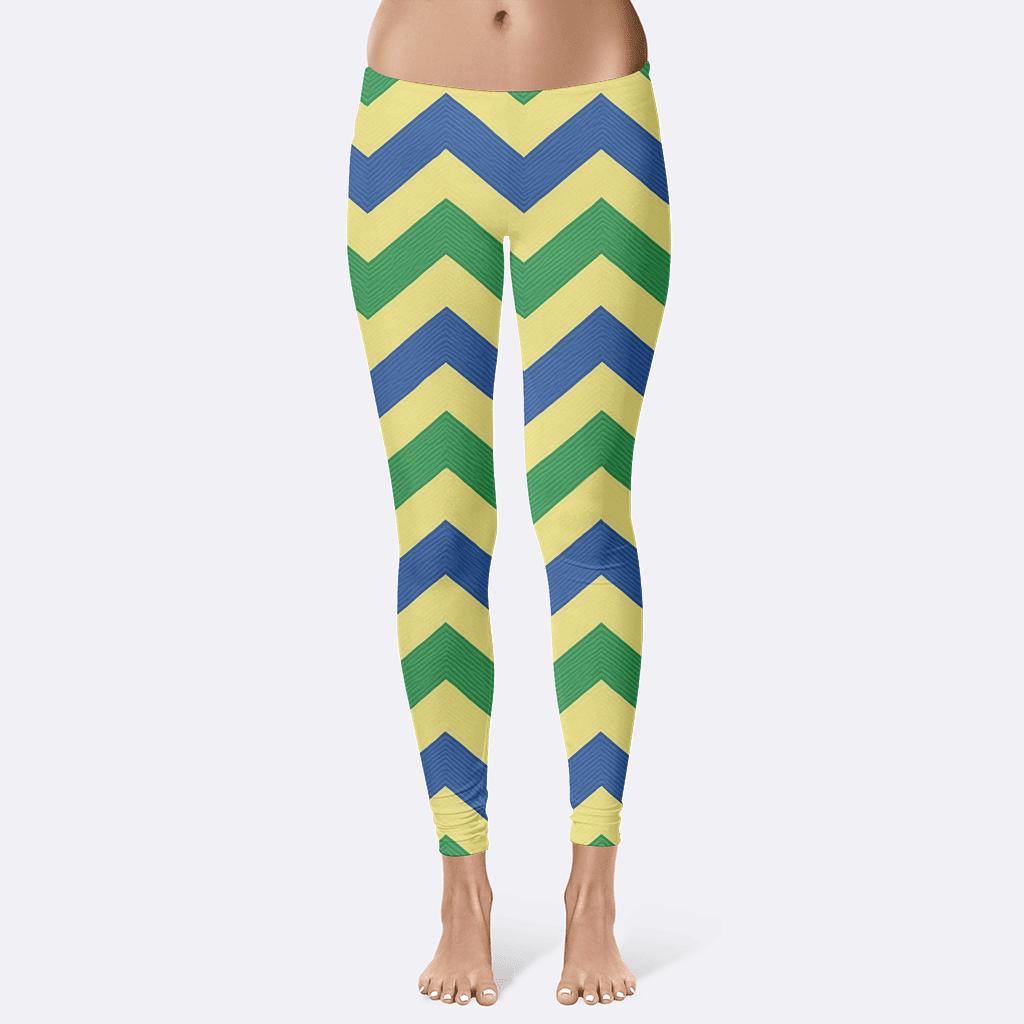 Aurora Chevron Harmonics personalized print leggings
