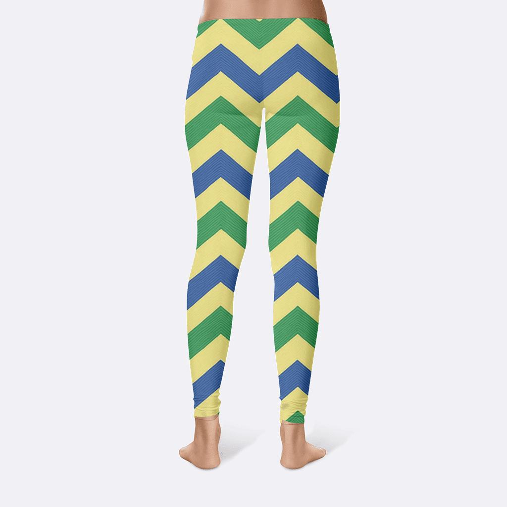 Aurora Chevron Harmonics personalized print leggings