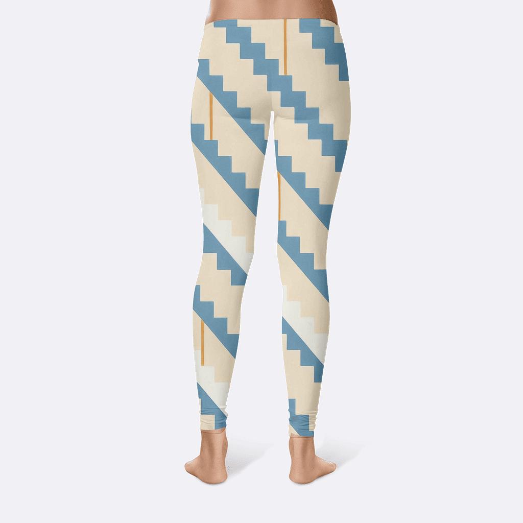 Comet Tail Diagonal Staircase high-waist leggings