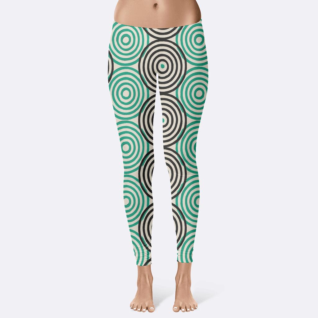 Moire Orbit Overprint trendy athletic leggings