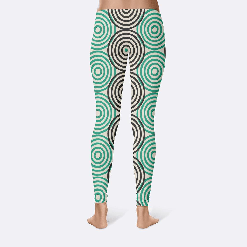 Moire Orbit Overprint trendy athletic leggings