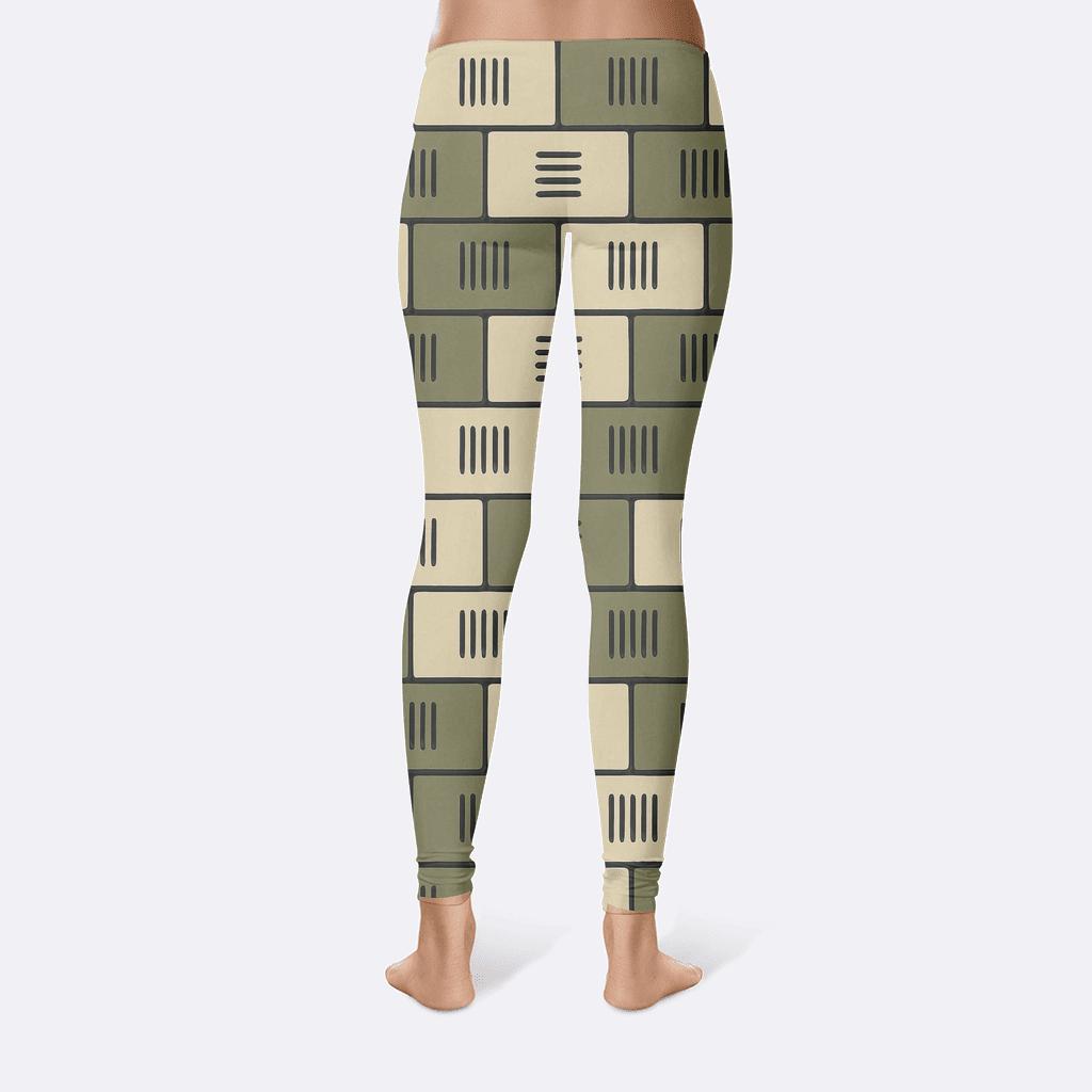 Offset Brick Lattice Drift high-waist leggings