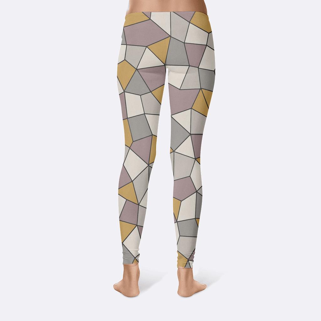Irregular Polygon Quilt Shuffle unique fashion leggings