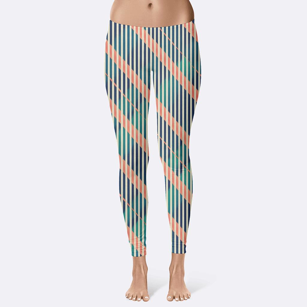Prism Stripe Interference Map custom leggings