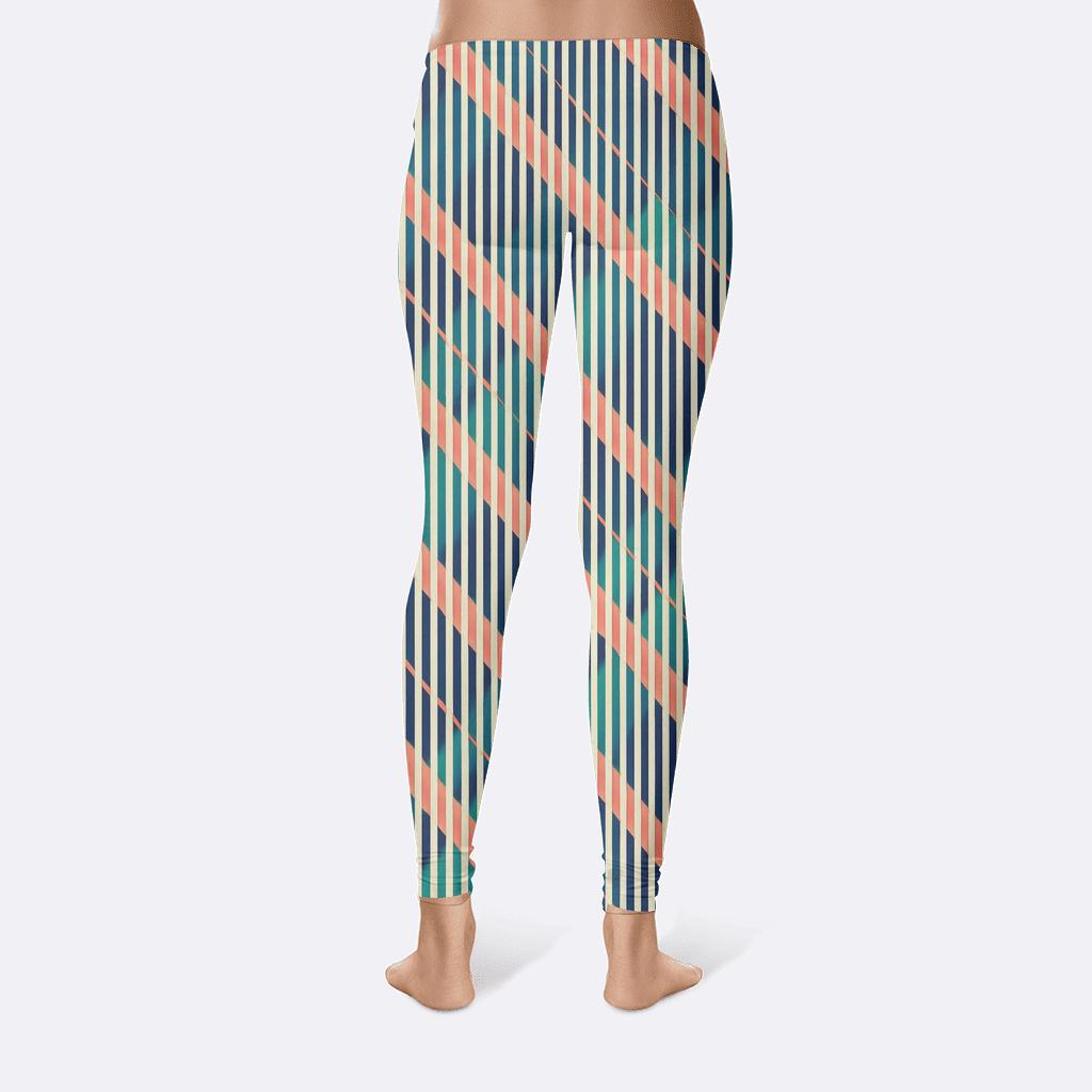Prism Stripe Interference Map custom leggings