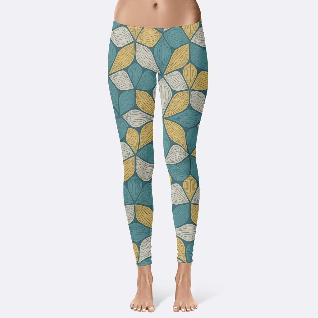 Hex Petal Circuit Quilt trendy athletic leggings