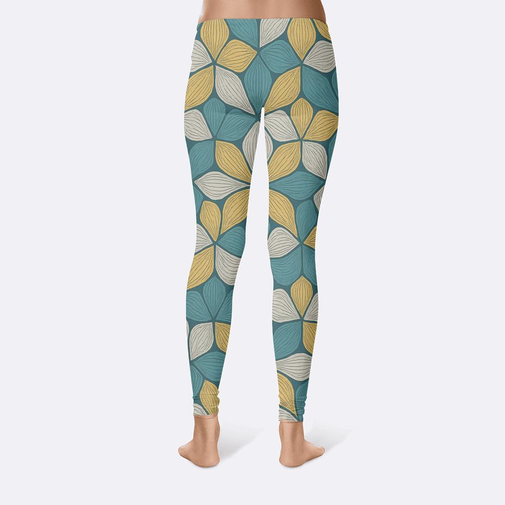 Hex Petal Circuit Quilt trendy athletic leggings