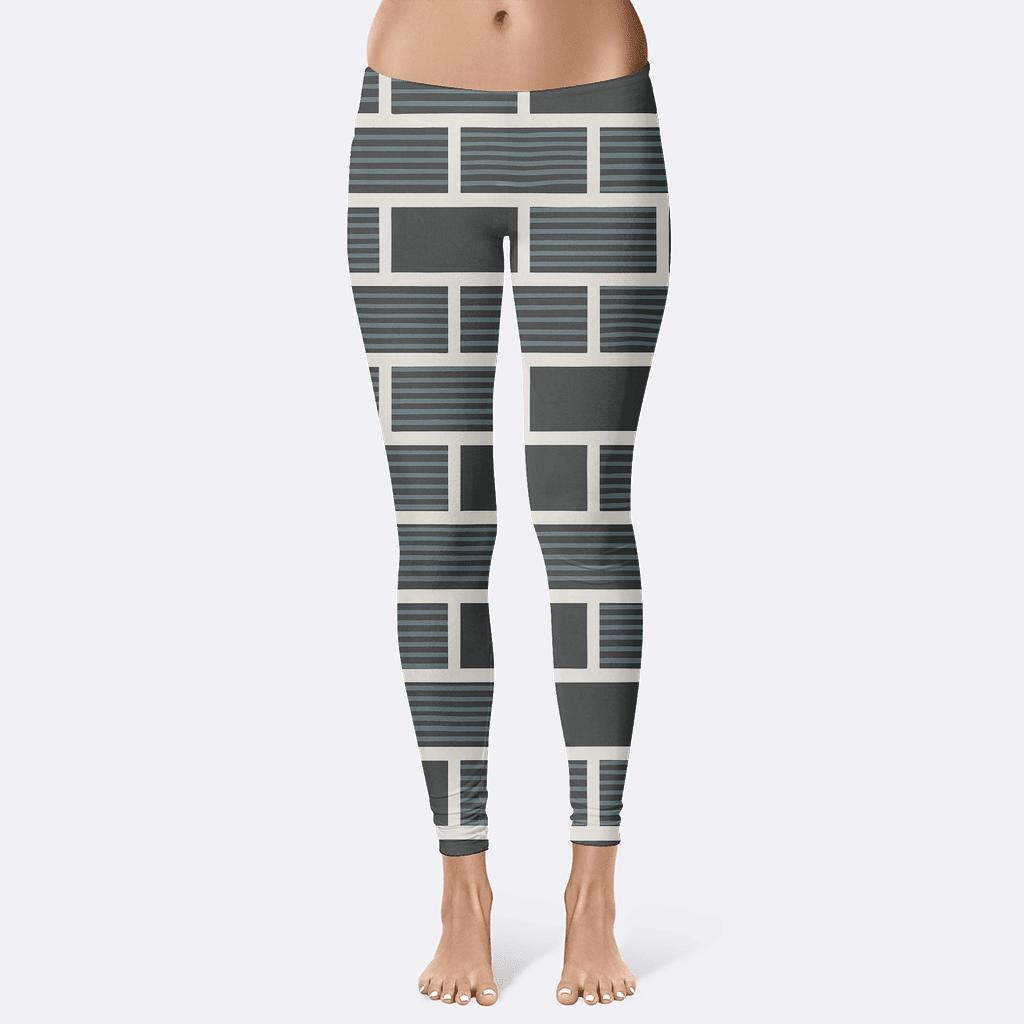 Offset Brick Ripple Ledger soft cotton leggings