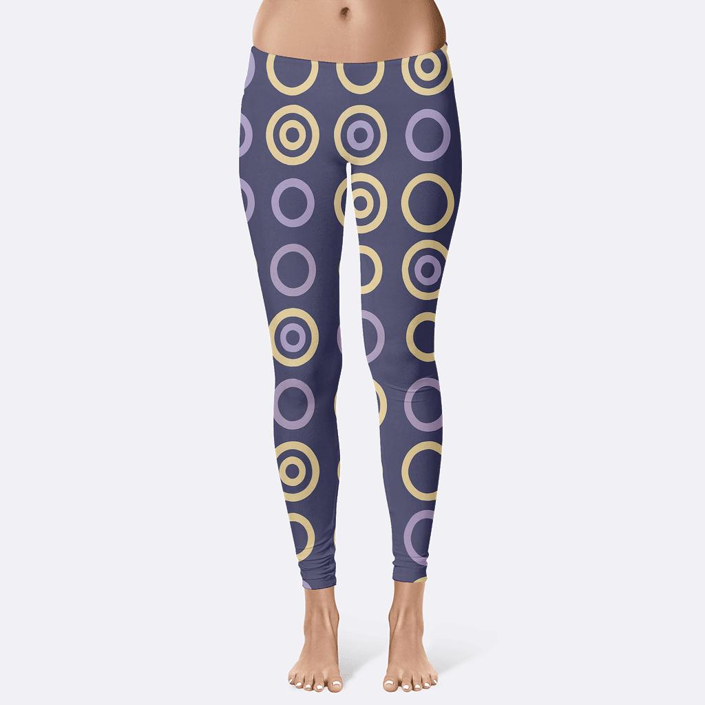 Concentric Loop Stepfield personalized print leggings