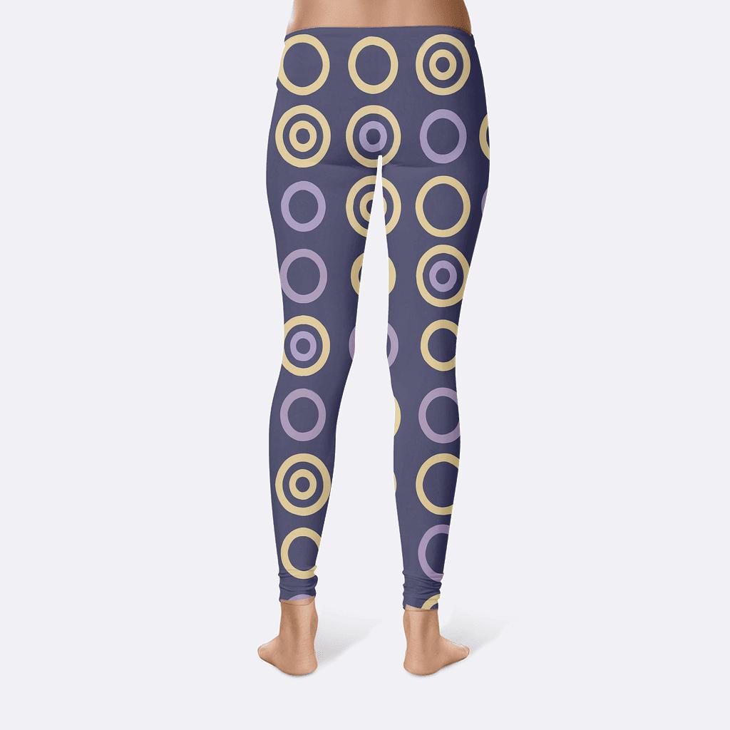 Concentric Loop Stepfield personalized print leggings