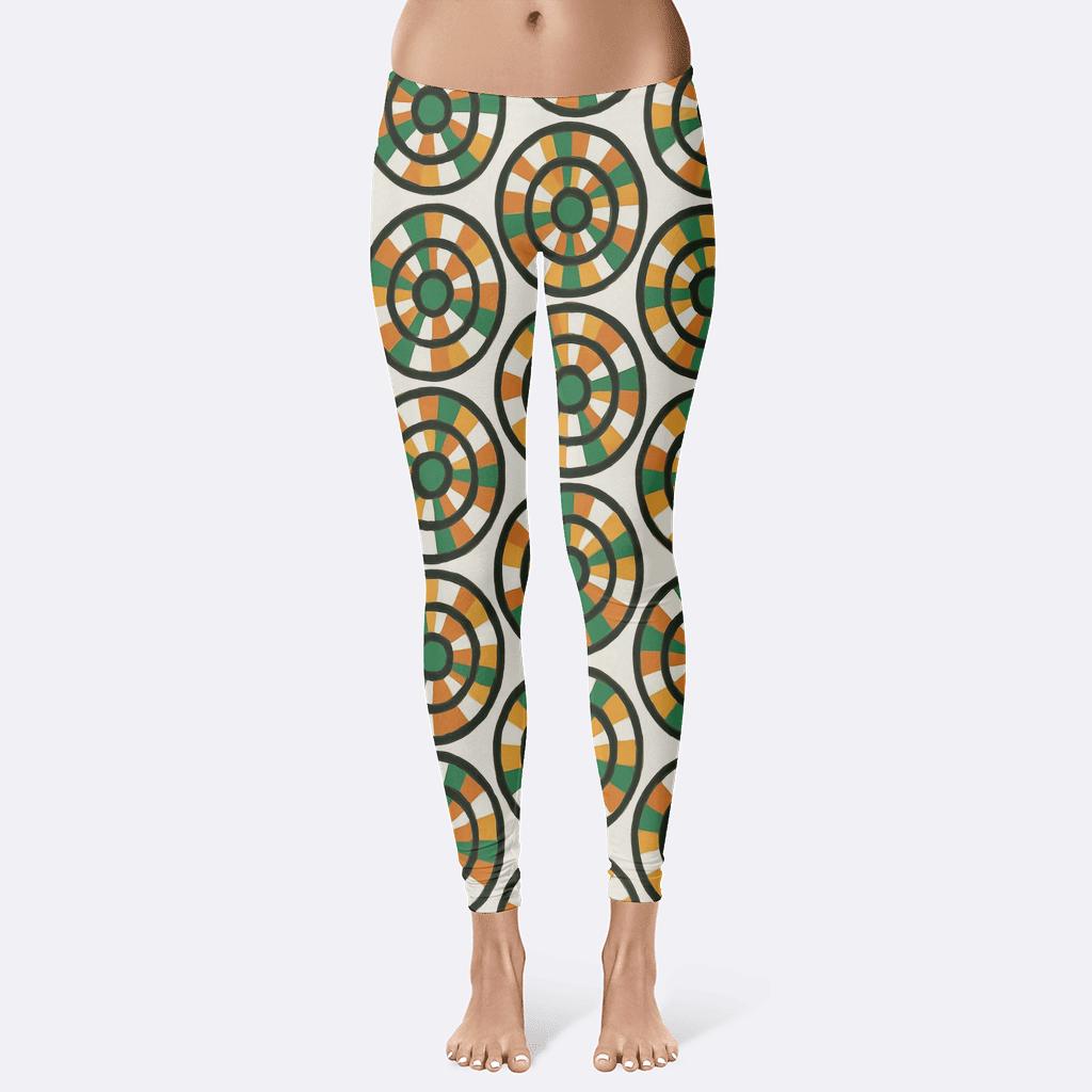 Radial Band Relay Rosette Grid high-waist leggings