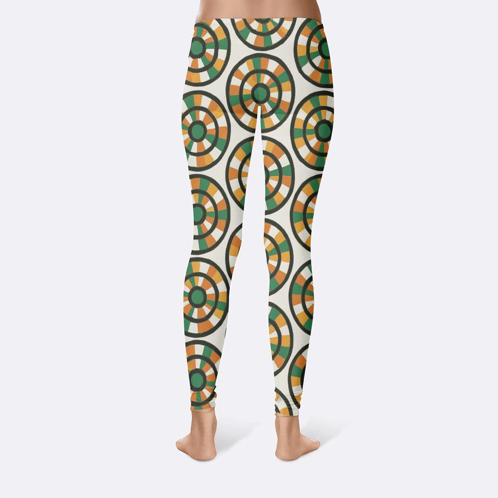 Radial Band Relay Rosette Grid high-waist leggings