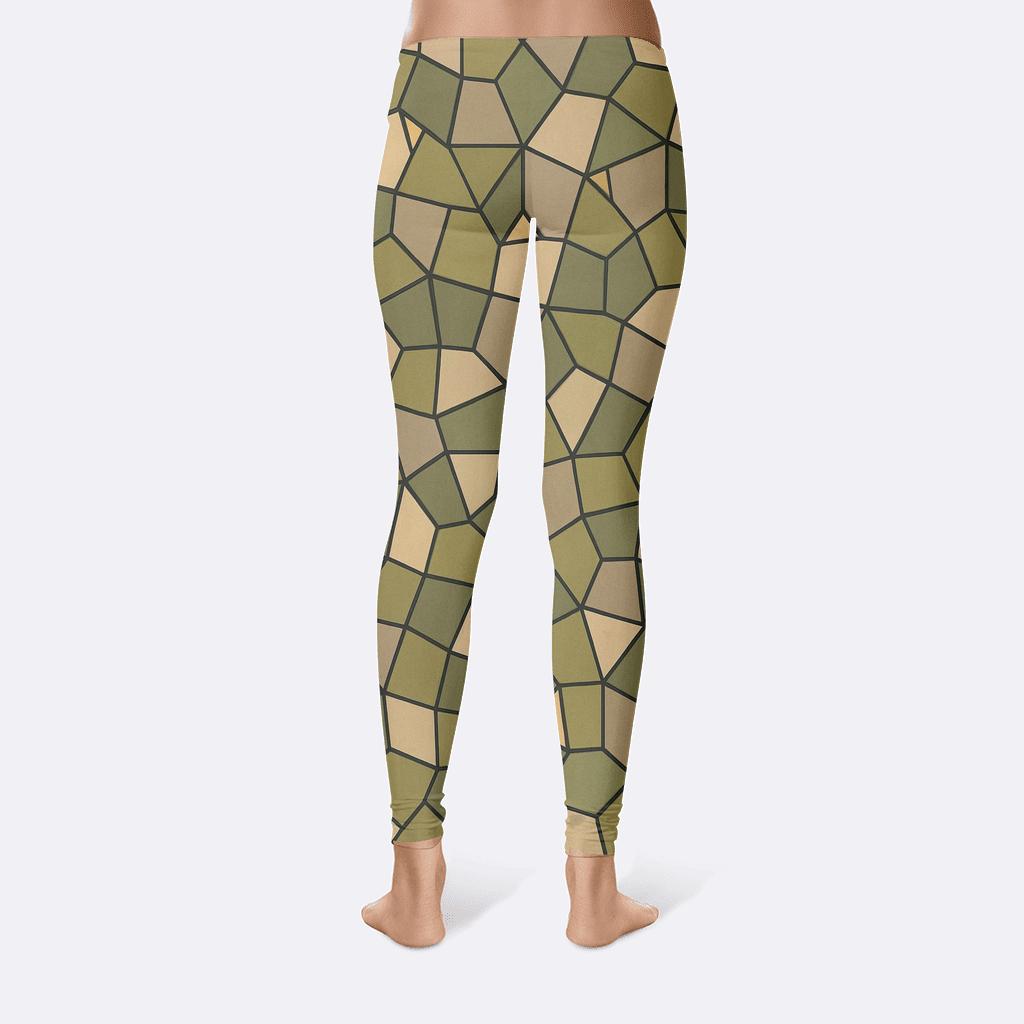 Irregular Polygon Quilt Scatter high-waist leggings