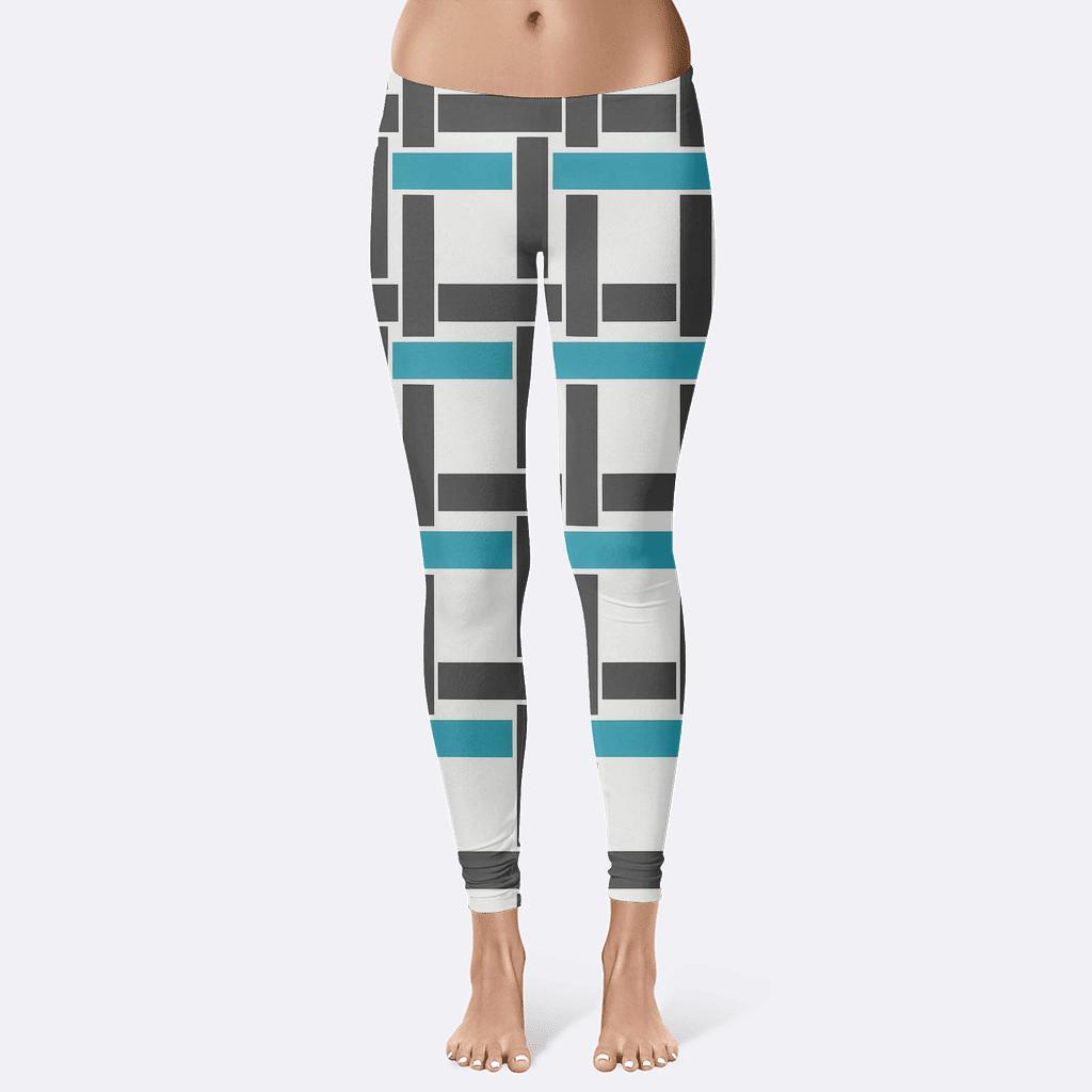Orthogonal Crosshatch Circuit Weave custom leggings