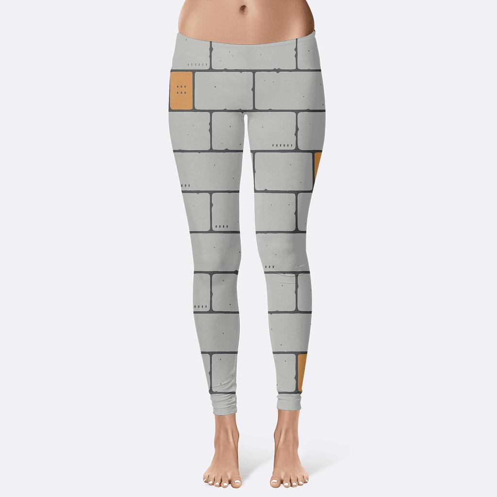 Asteroid Brick Offset Grid custom leggings