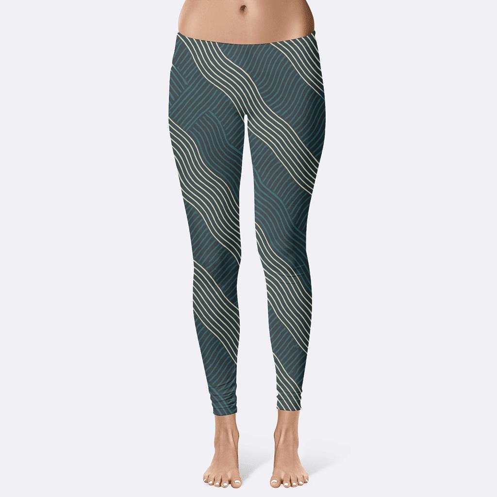 Moire Ribbon Interference trendy athletic leggings