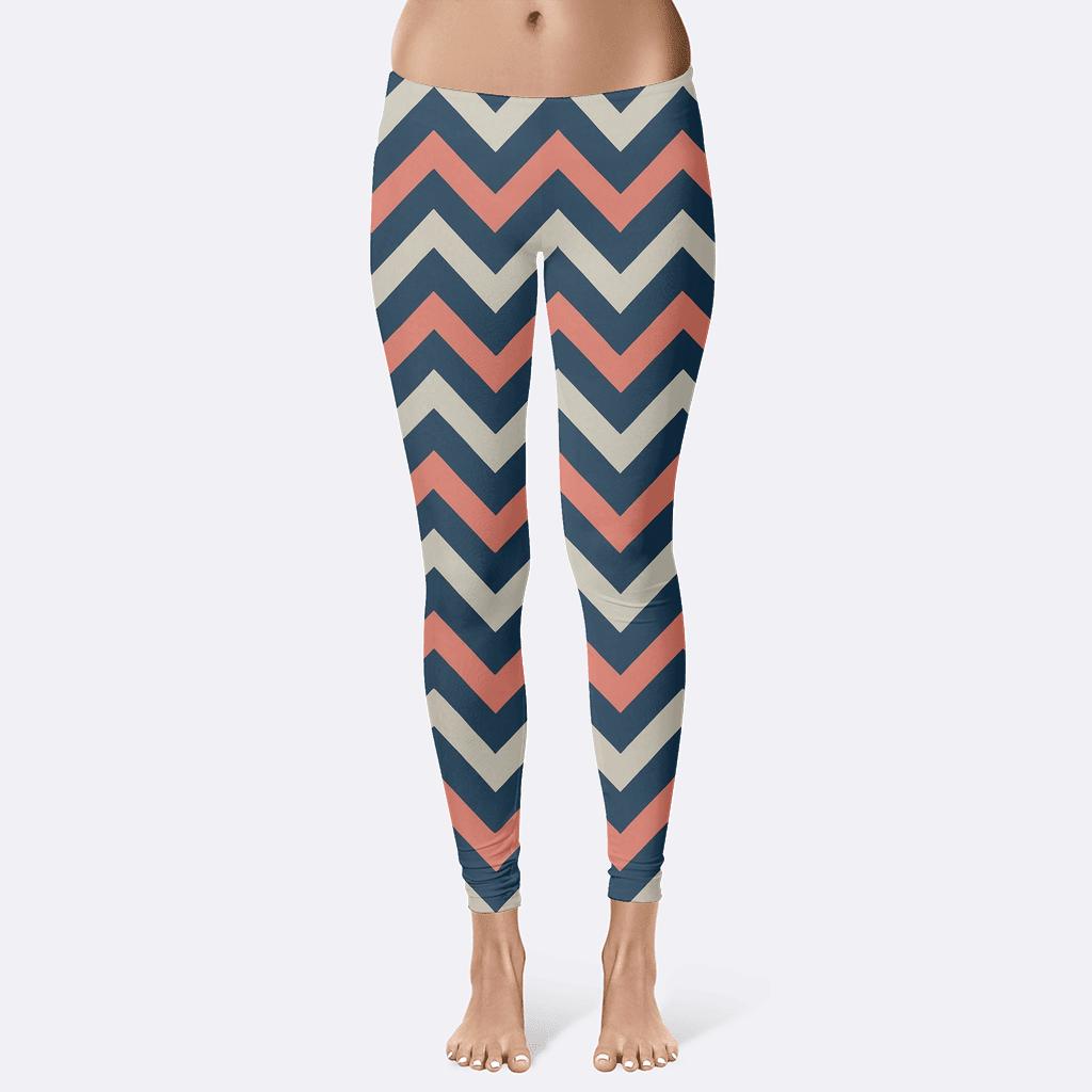 Recursive Chevron Switchback designer patterned leggings
