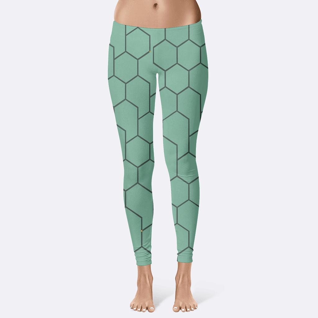 Hex Tile Drift Offset designer patterned leggings