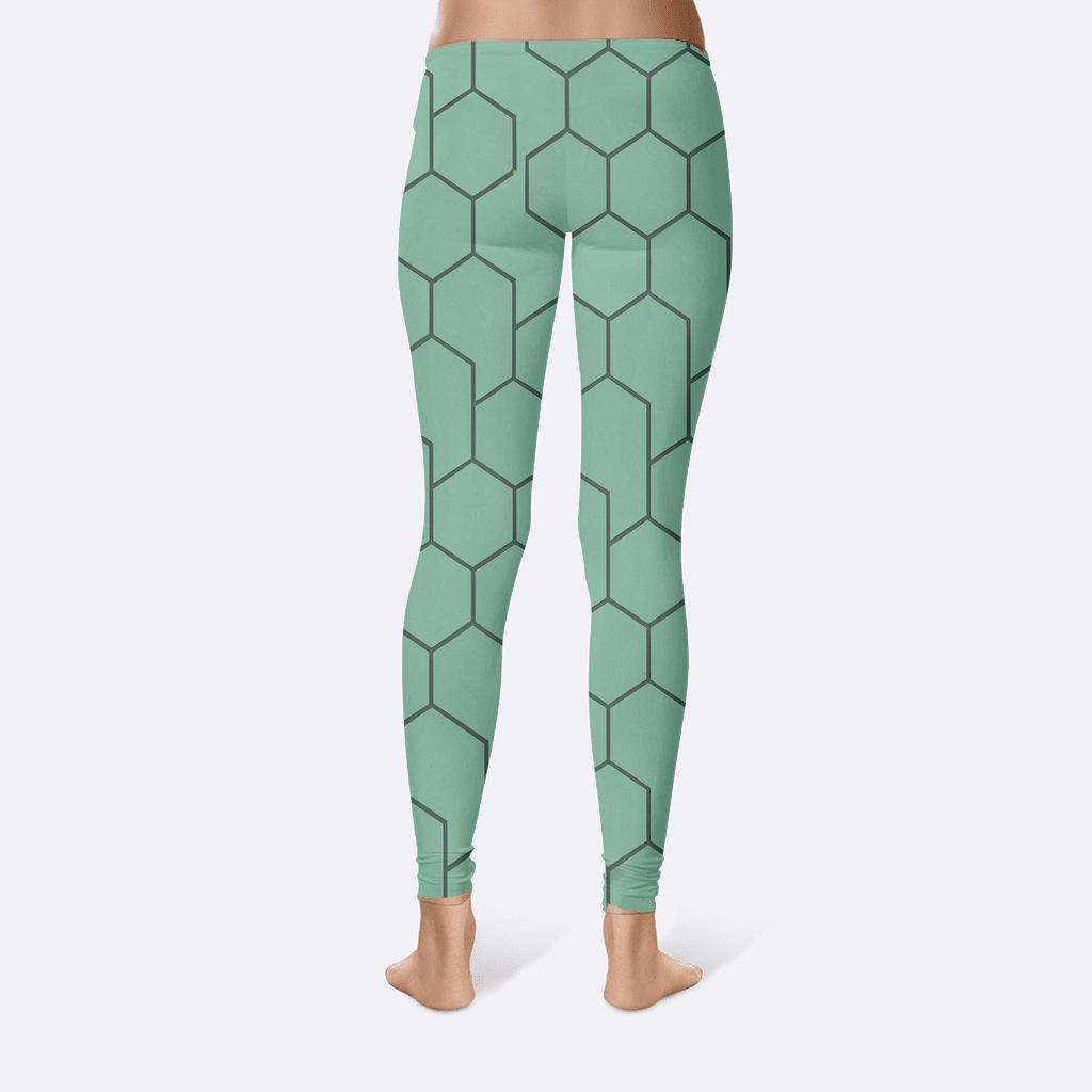 Hex Tile Drift Offset designer patterned leggings