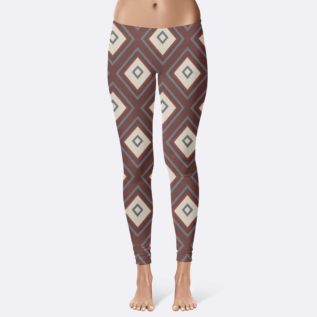 Nested Rhombus Relay Grid stylish workout leggings